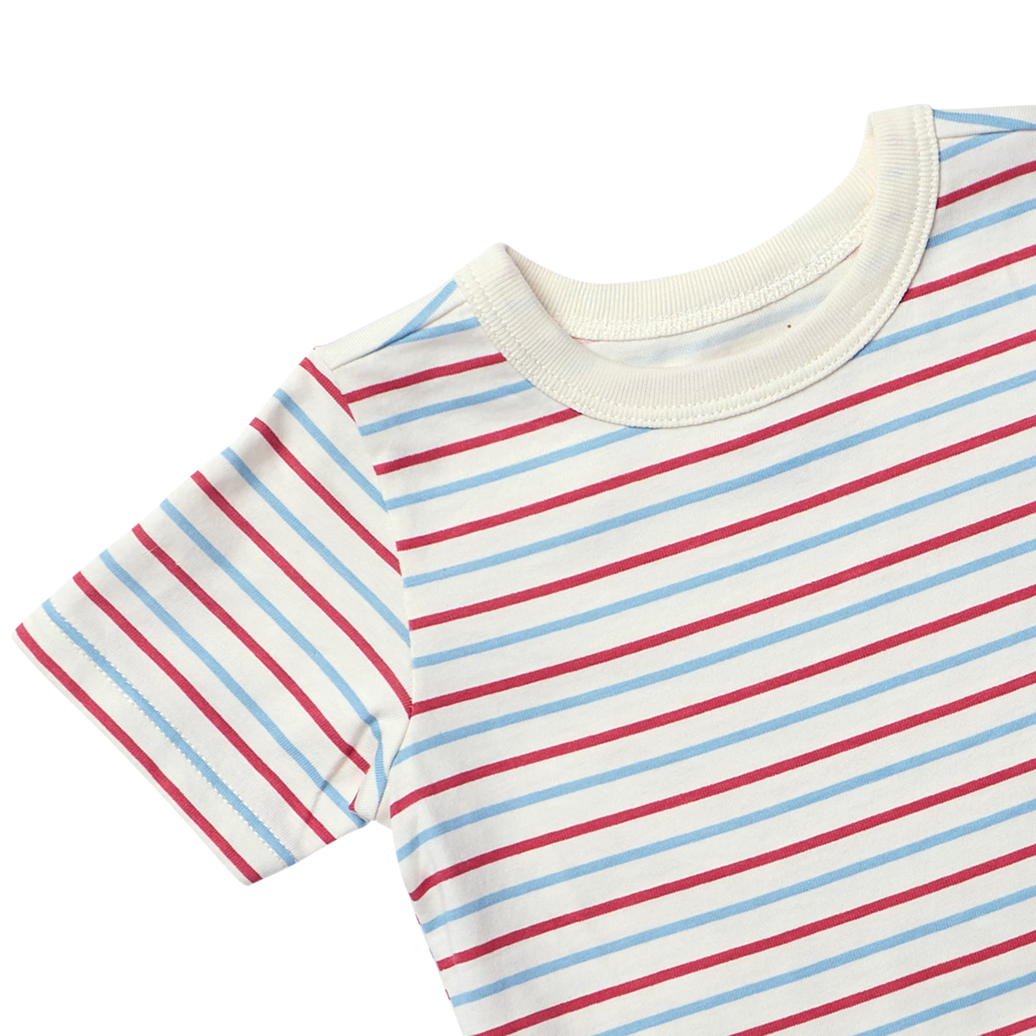 Adventure T-Shirt - Red and Blue Mini Stripe - Image 3