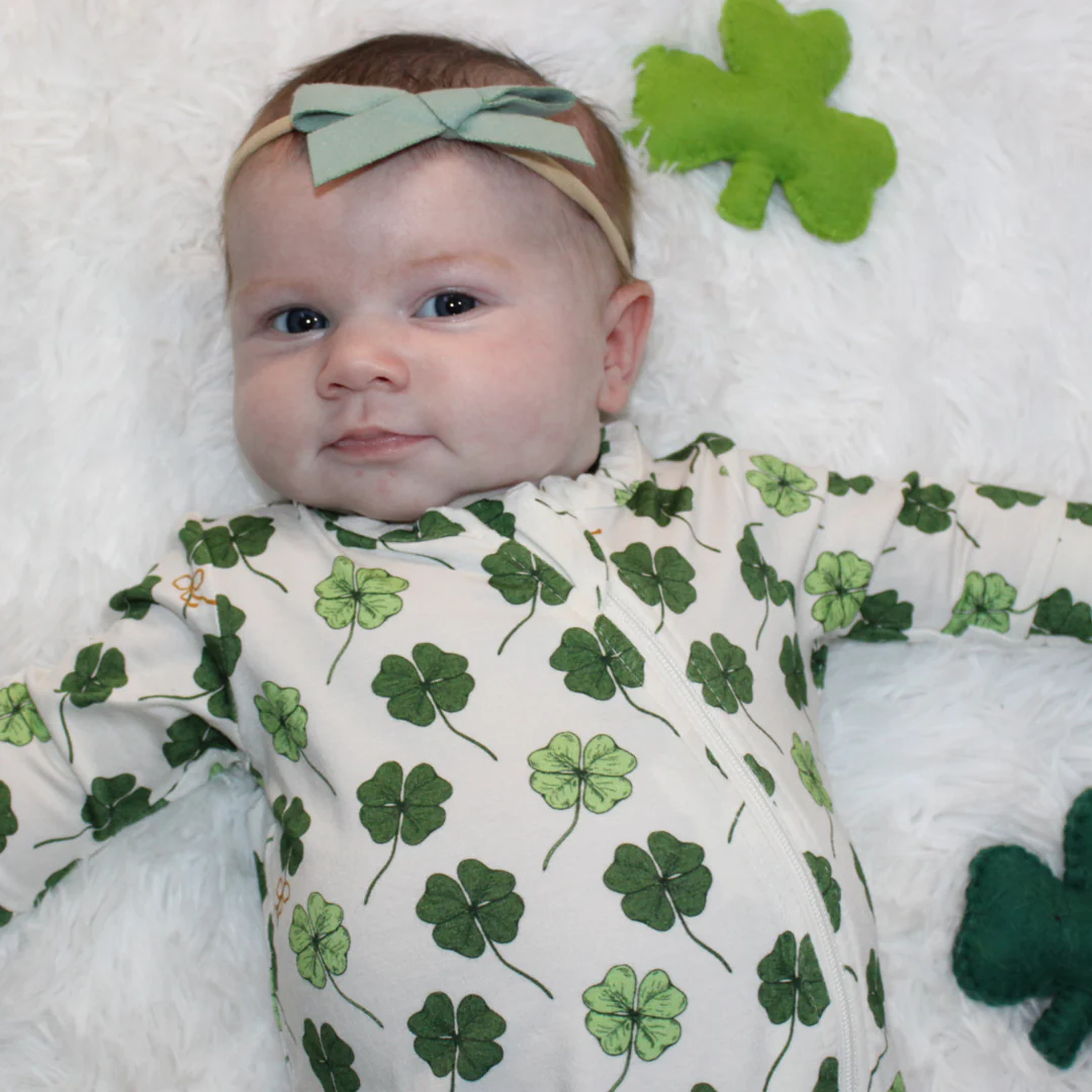 Baby Bamboo Romper - Shamrock Sweetness - Image 3