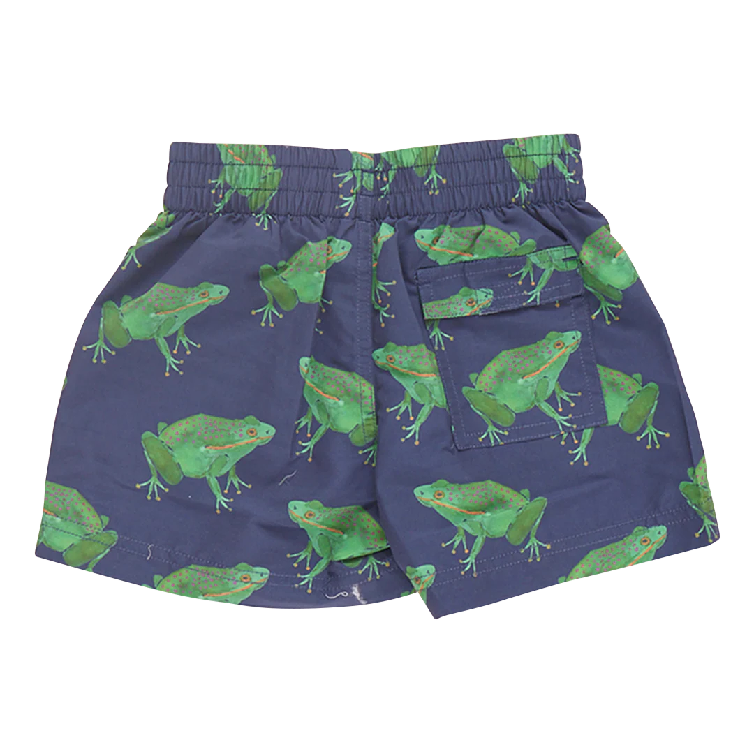 Baby Boys Swim Trunk - Navy Frogs - Image 4