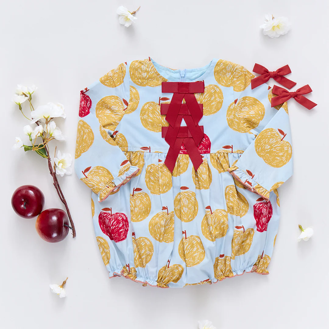 Baby Girls Hermione Bubble - Gold Apples - Image 5