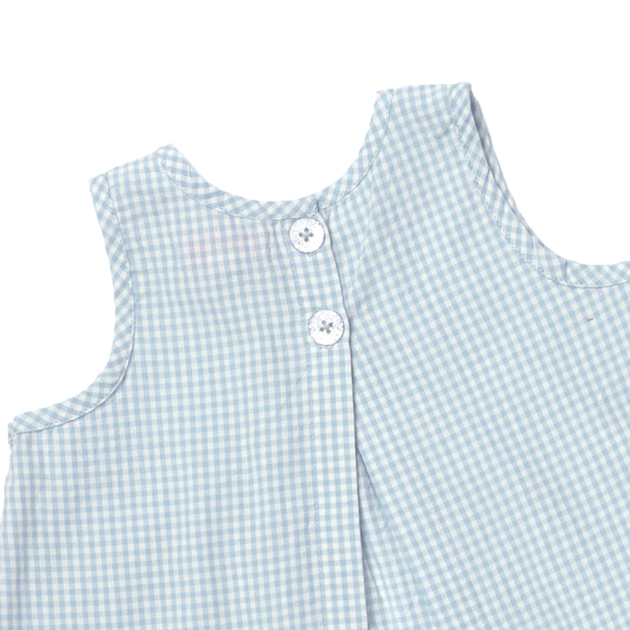 Baby Girls Jaipur 2-Piece Set - Light Blue Gingham - Image 6