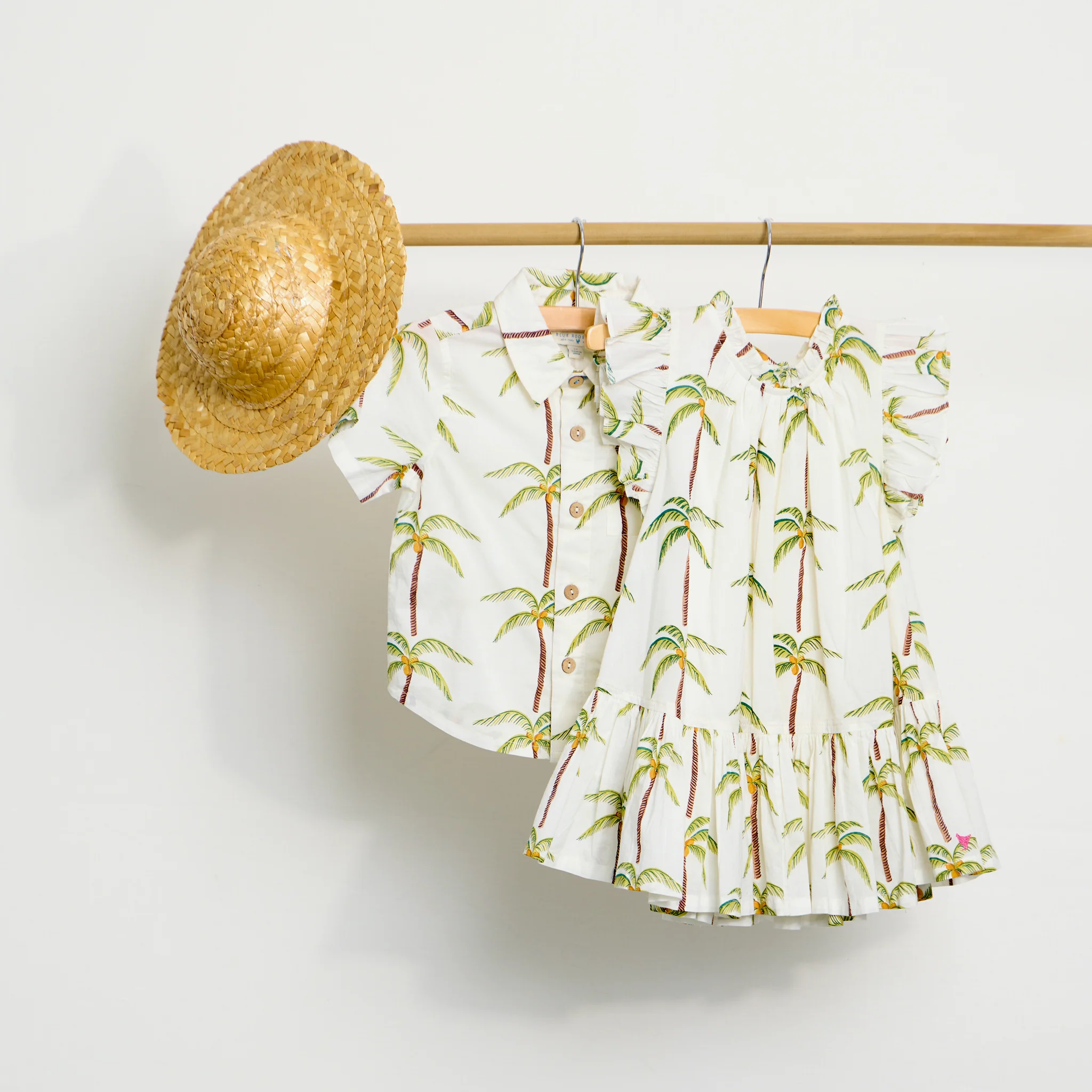 Boys Jack Shirt - Cream Palm Trees - Image 3