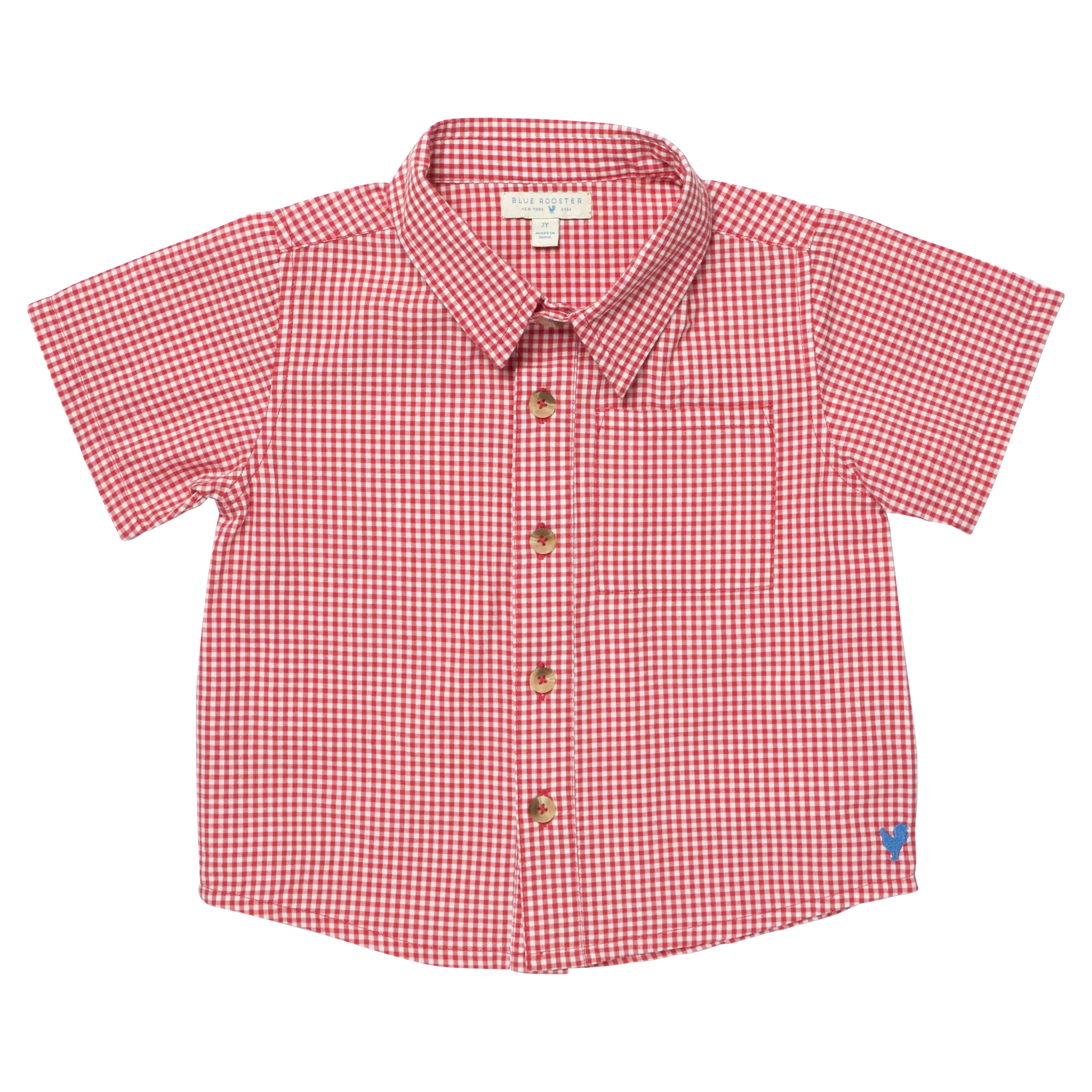 Boys Jack Shirt - Red Gingham