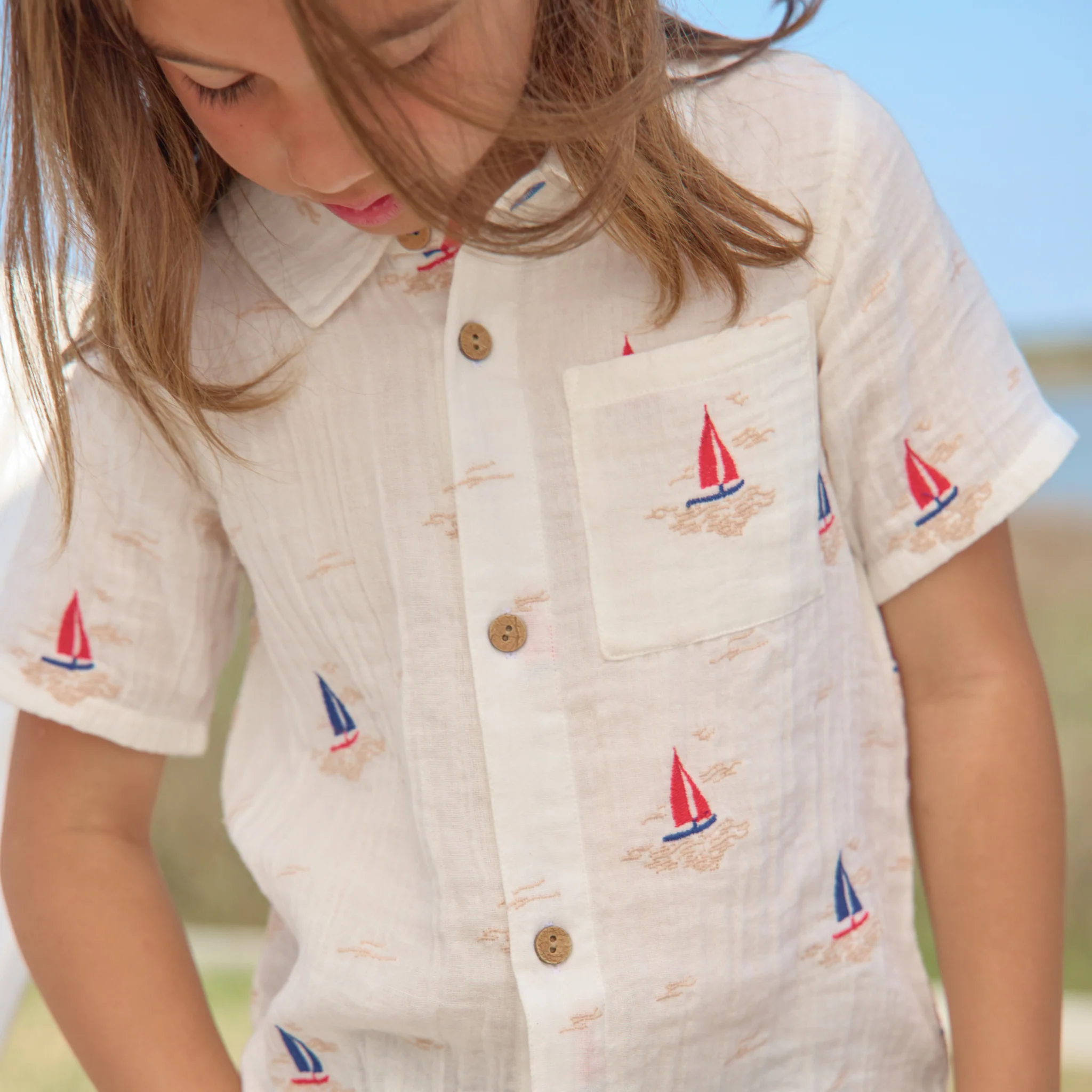 Boys Jack Shirt - Sailboat Embroidery - Image 5