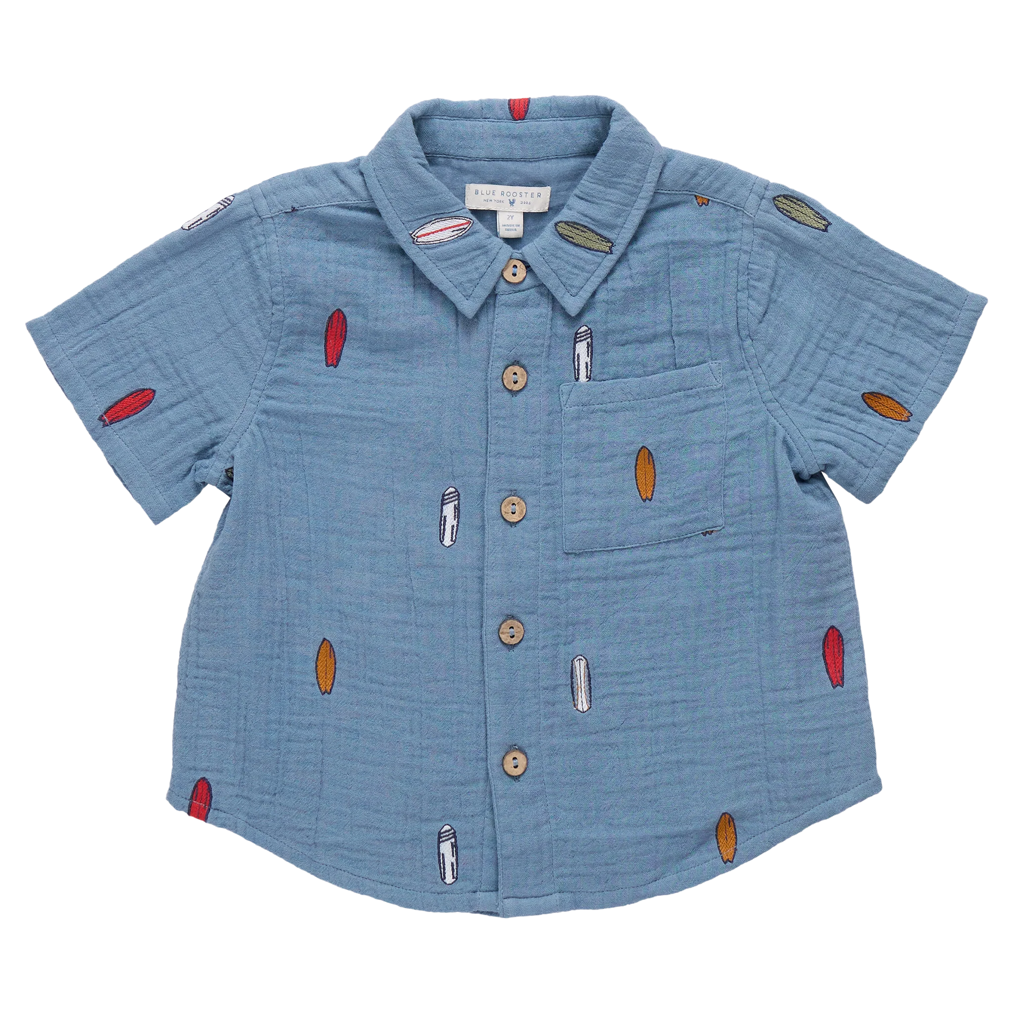 Boys Jack Shirt - Surfboard Embroidery