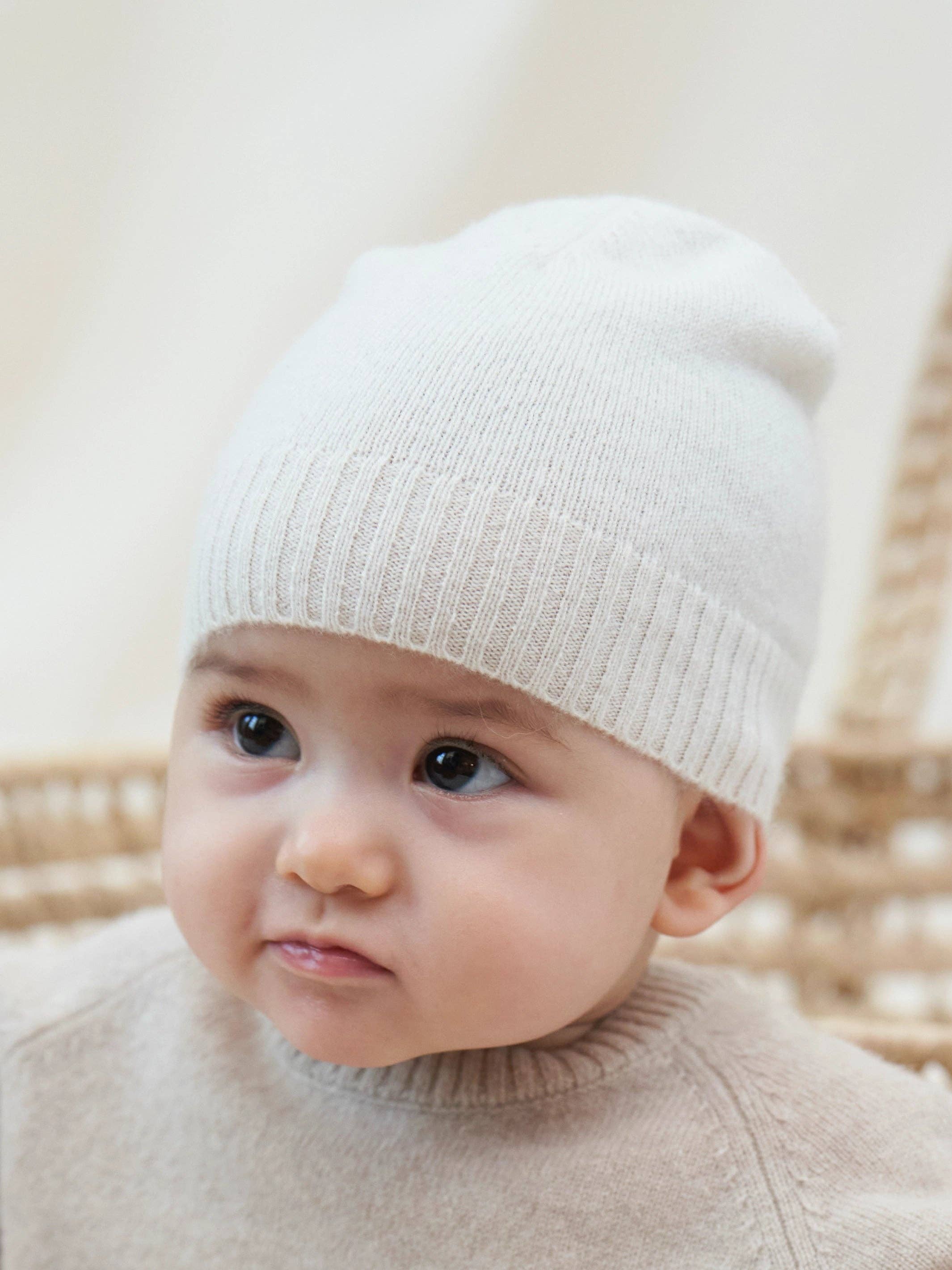 Cashmere Baby Hat Ivory: One Size - Image 2
