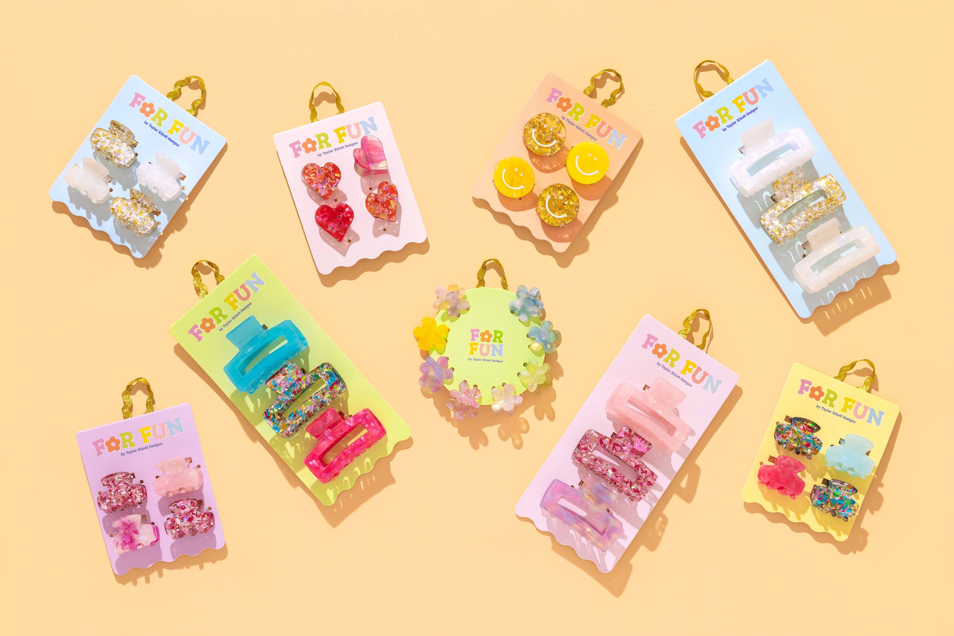 FOR FUN Mini Claw Hair Clip Set - Asst Pearl - Image 3