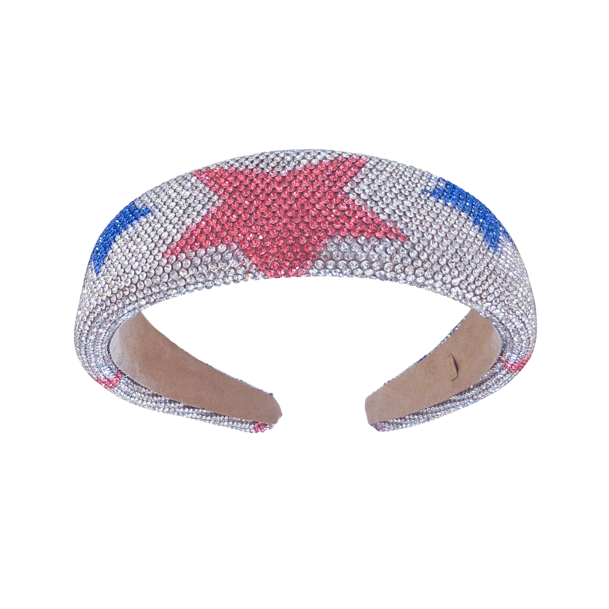 Fully Crystalized Headband - Red and Blue Stars