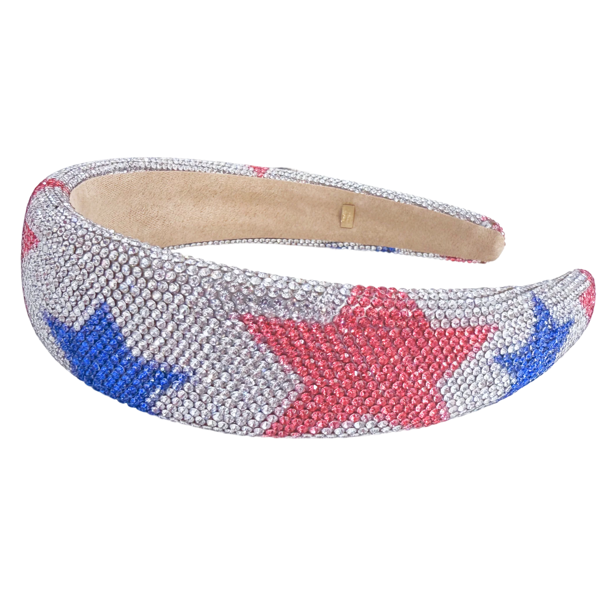 Fully Crystalized Headband - Red and Blue Stars - Image 2
