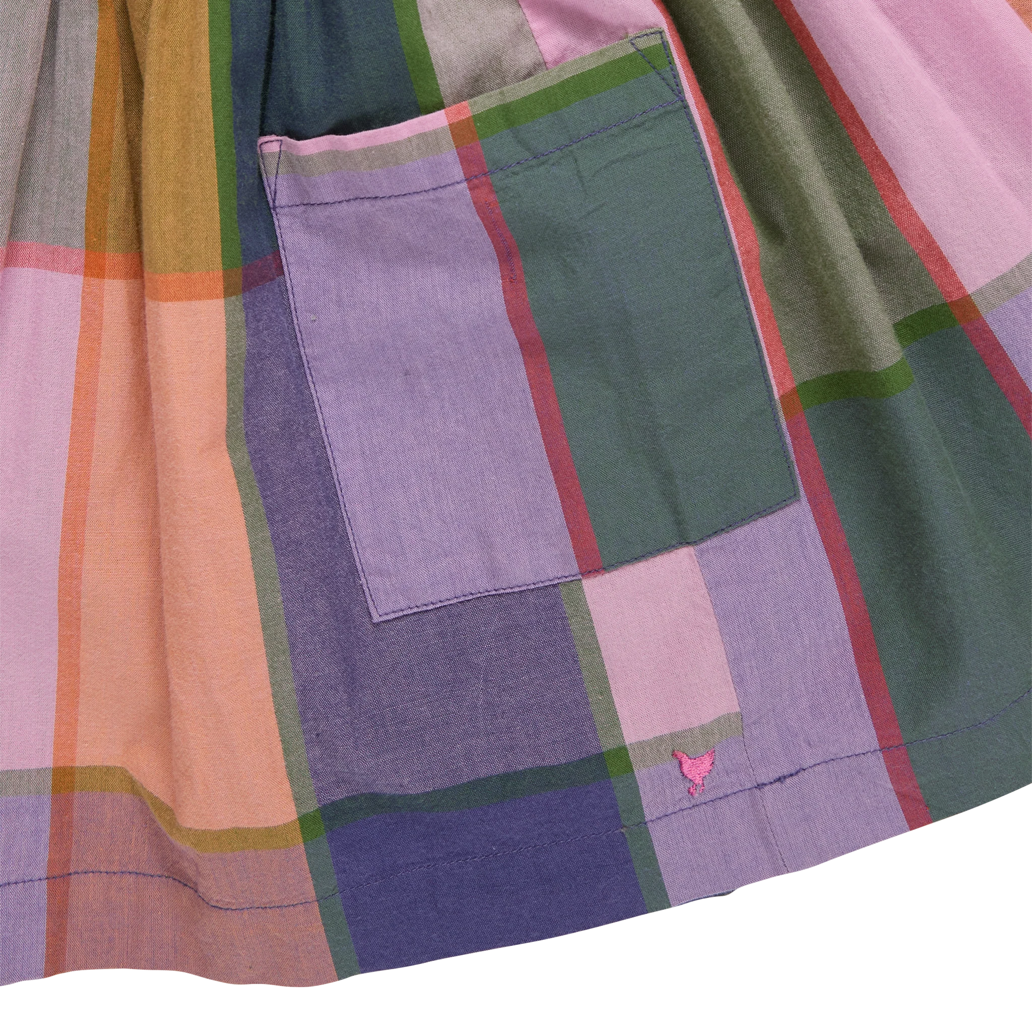 Girls Alyssa Dress - Plaid Madras - Image 5