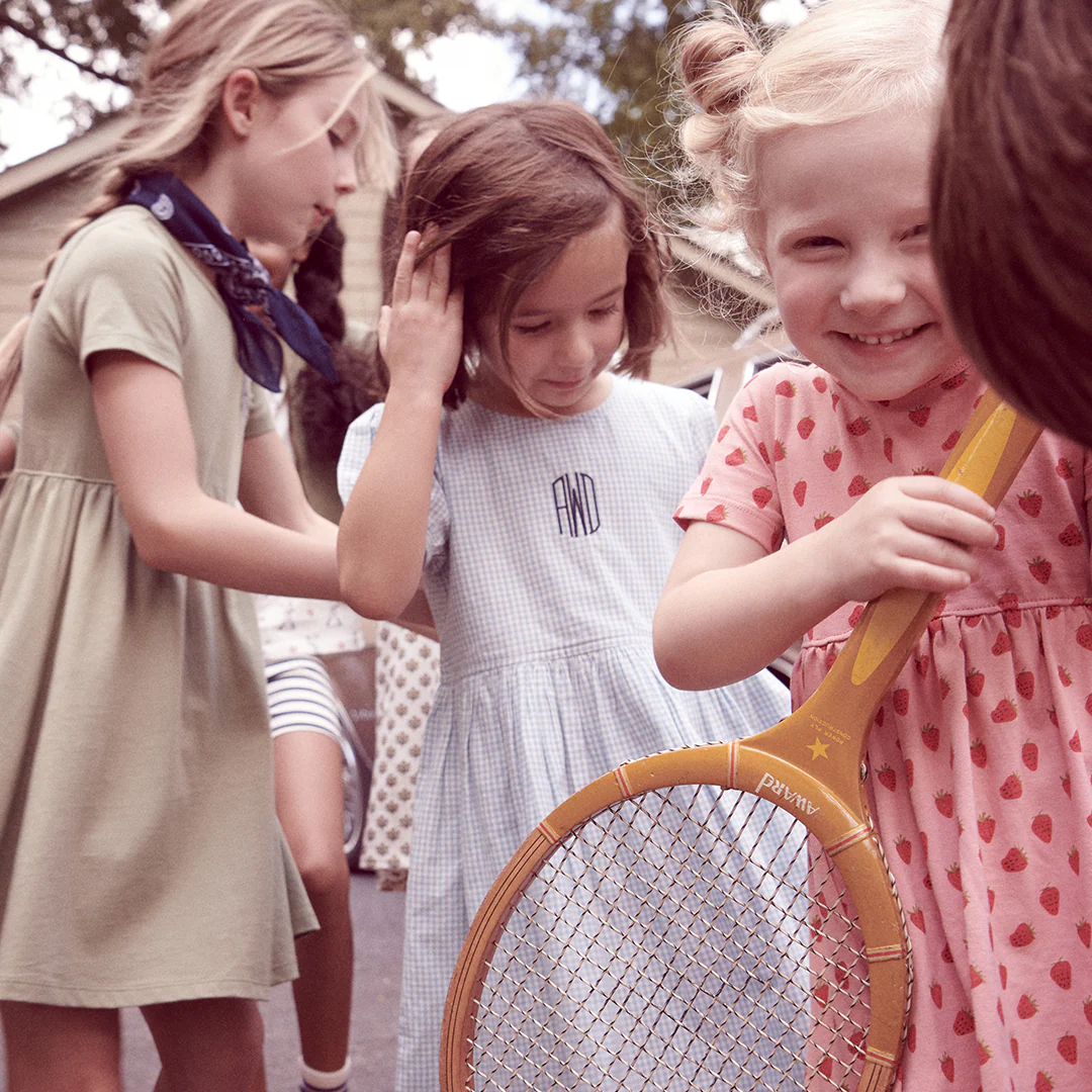 Girls Breyton Dress - Light Blue Gingham - Image 5