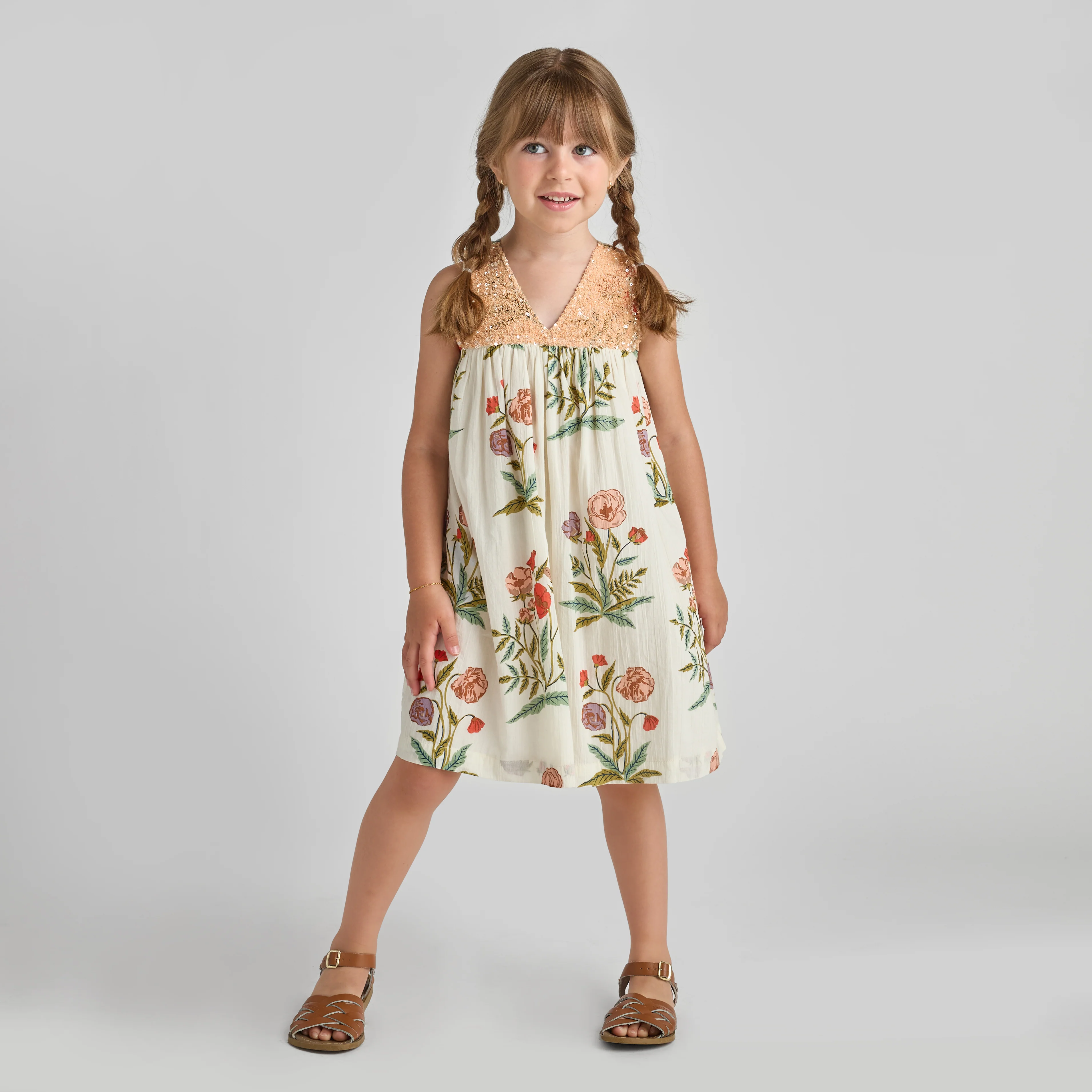 Girls Courtney Dress - Rosewick Poppy - Image 4