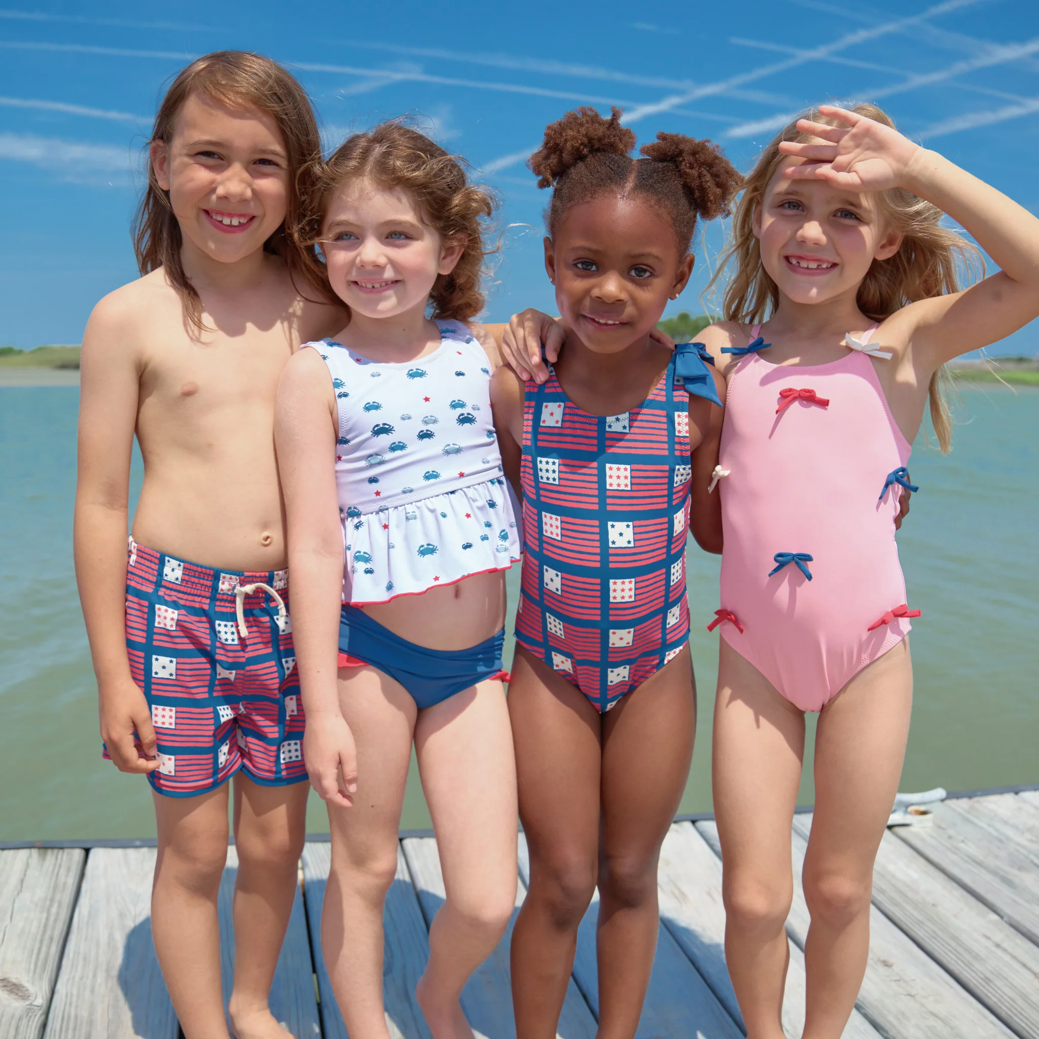 Girls Palmer Tankini - Small Crabs - Image 2
