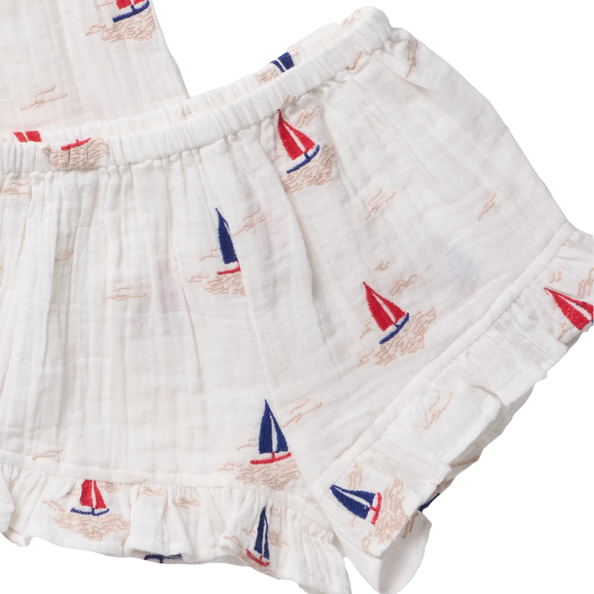 Girls Roey 2-PC Set - Sailboat Embroidery - Image 5