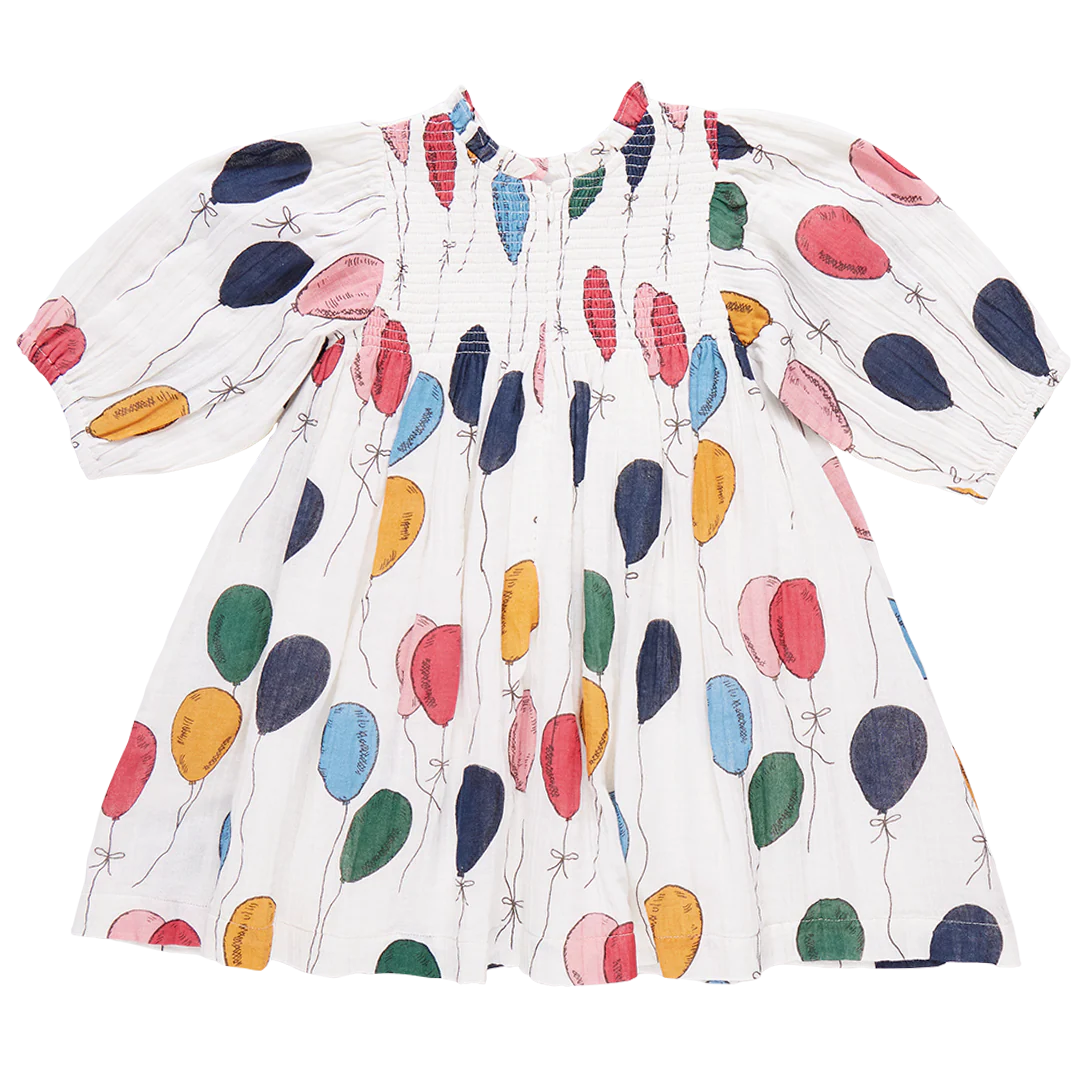 Girls Stevie Puff Sleeve Dress - Balloon Bunches - Image 6