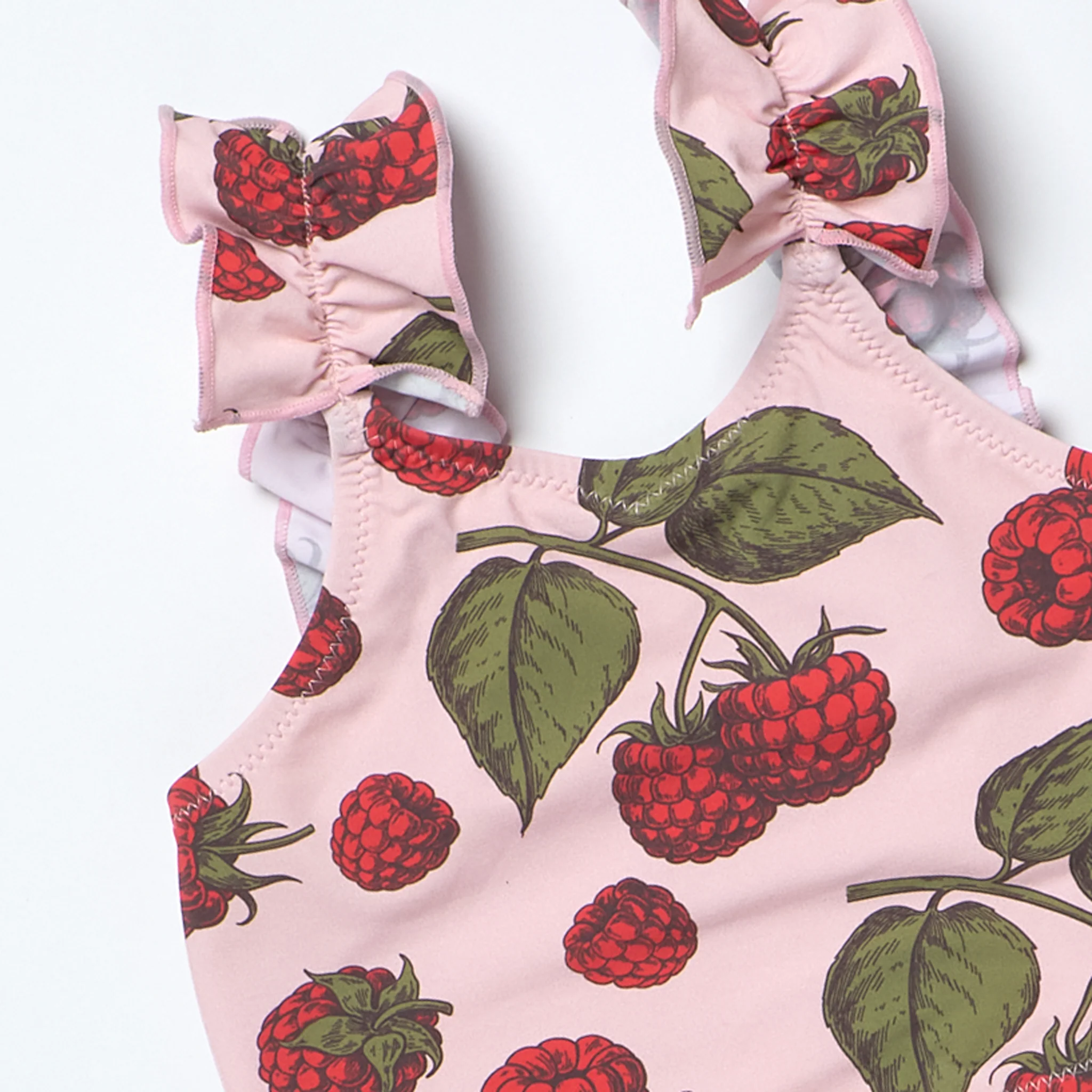 Girls Via Tankini - Pink Raspberries - Image 3