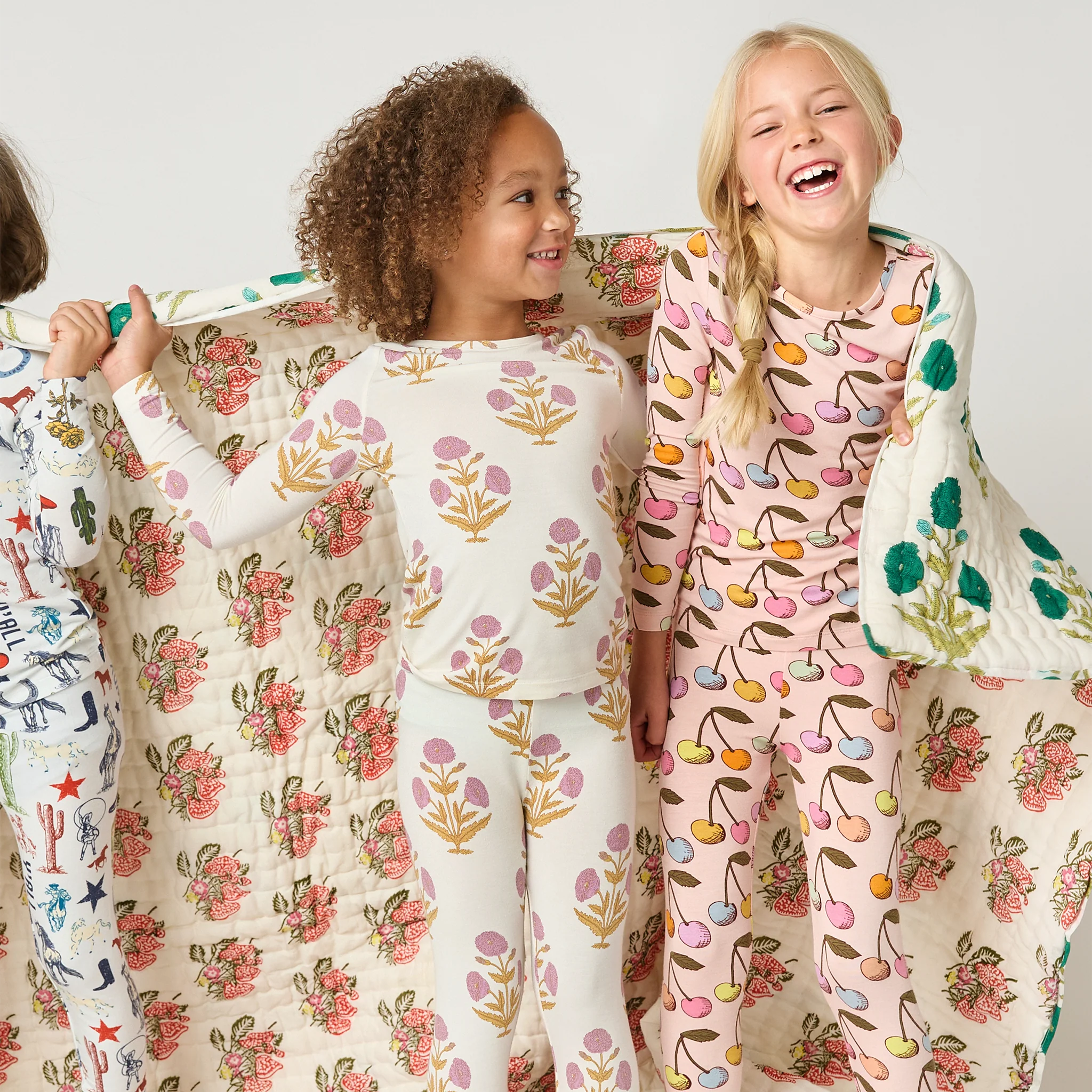 Kids Bamboo PJ Set - Cloud Pink Cherry - Image 2