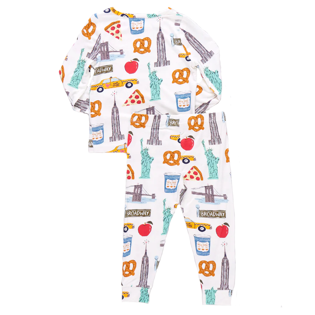 Kids Bamboo PJ Set - NYC - Image 4