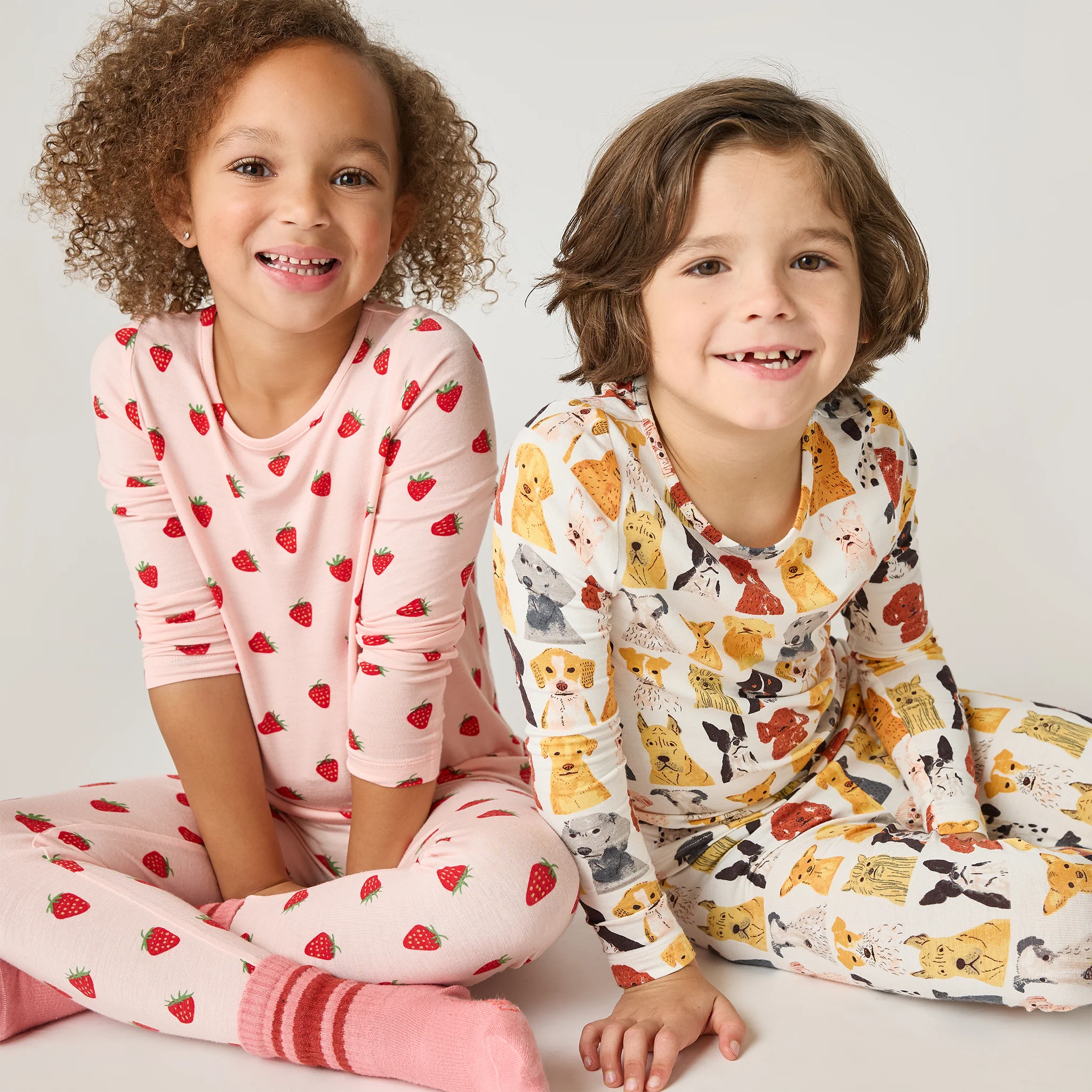 Kids Bamboo PJ Set - Strawberries - Image 2