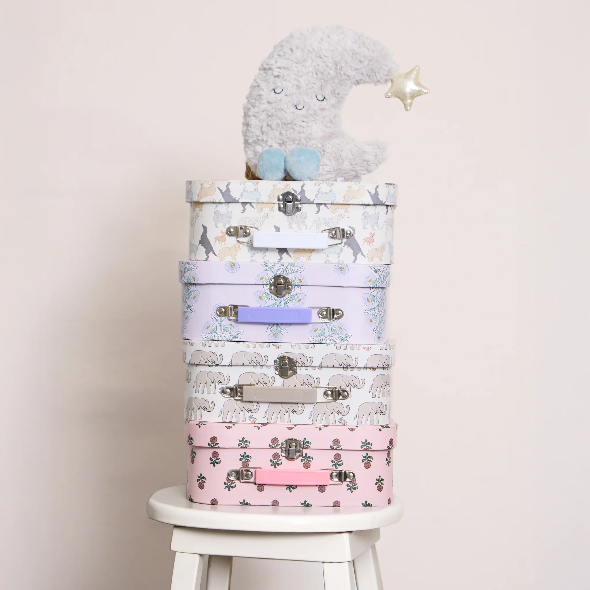 Nesting Box Baby Take Home Set - Lavender Bouquet Floral Blockprint - Image 9