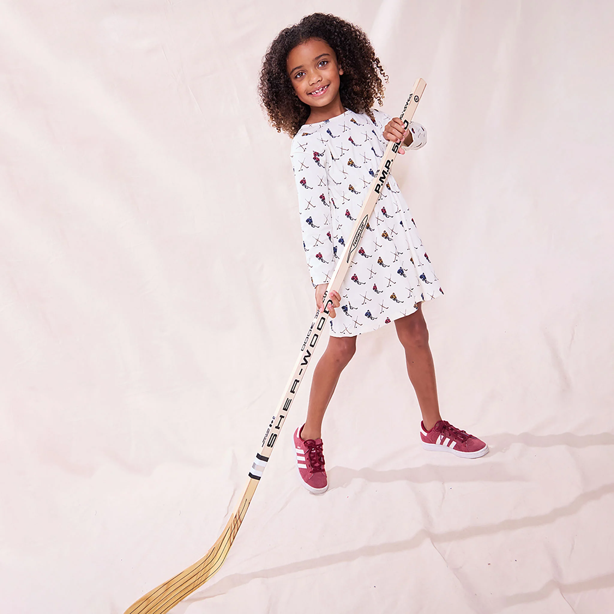 Playground Long Sleeve Dress - Hockey Player - Image 2