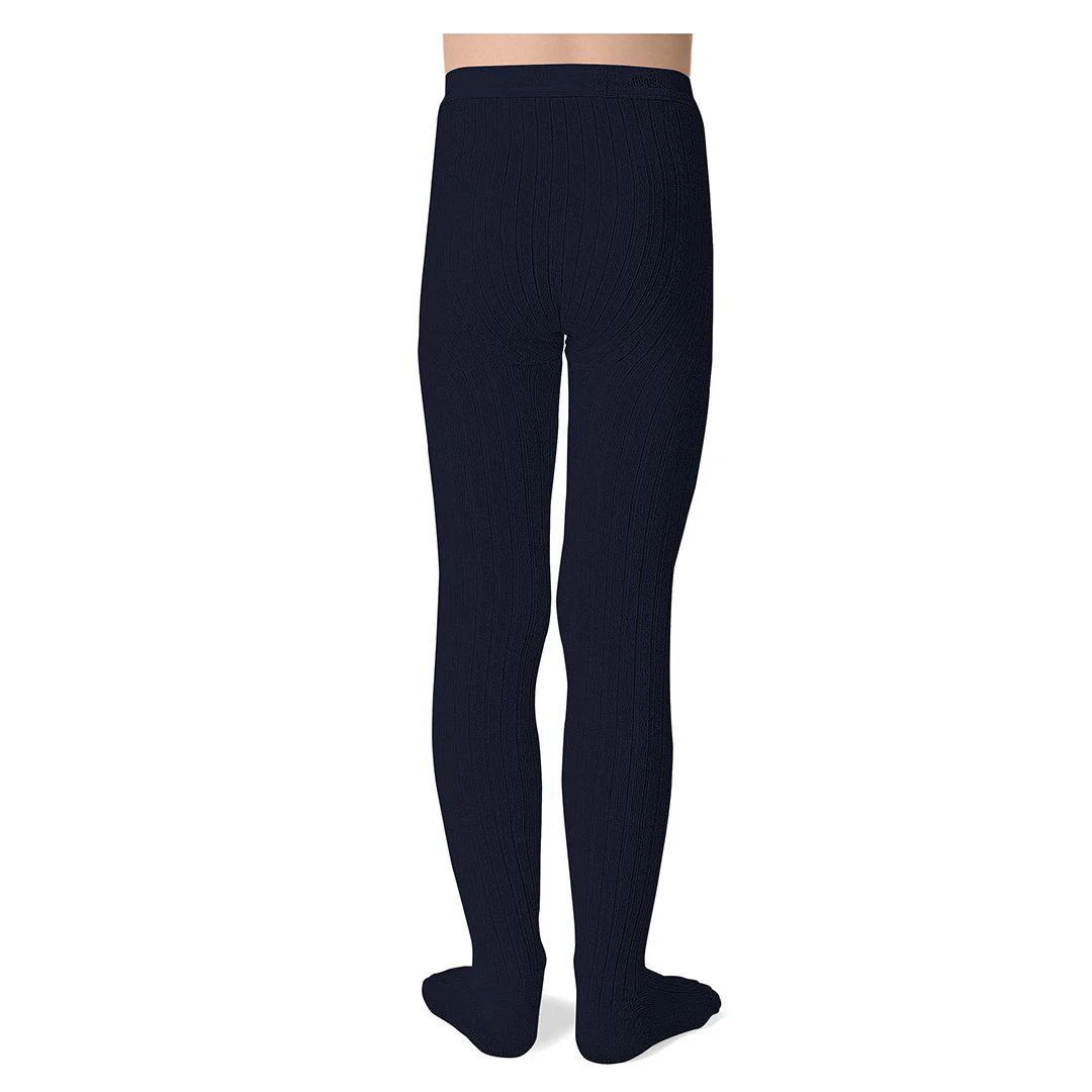 Ribbed Tights - Navy - Image 3