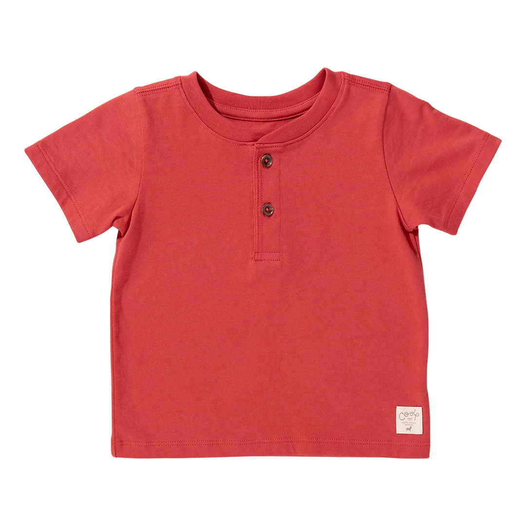 Scout Henley T-Shirt - Red