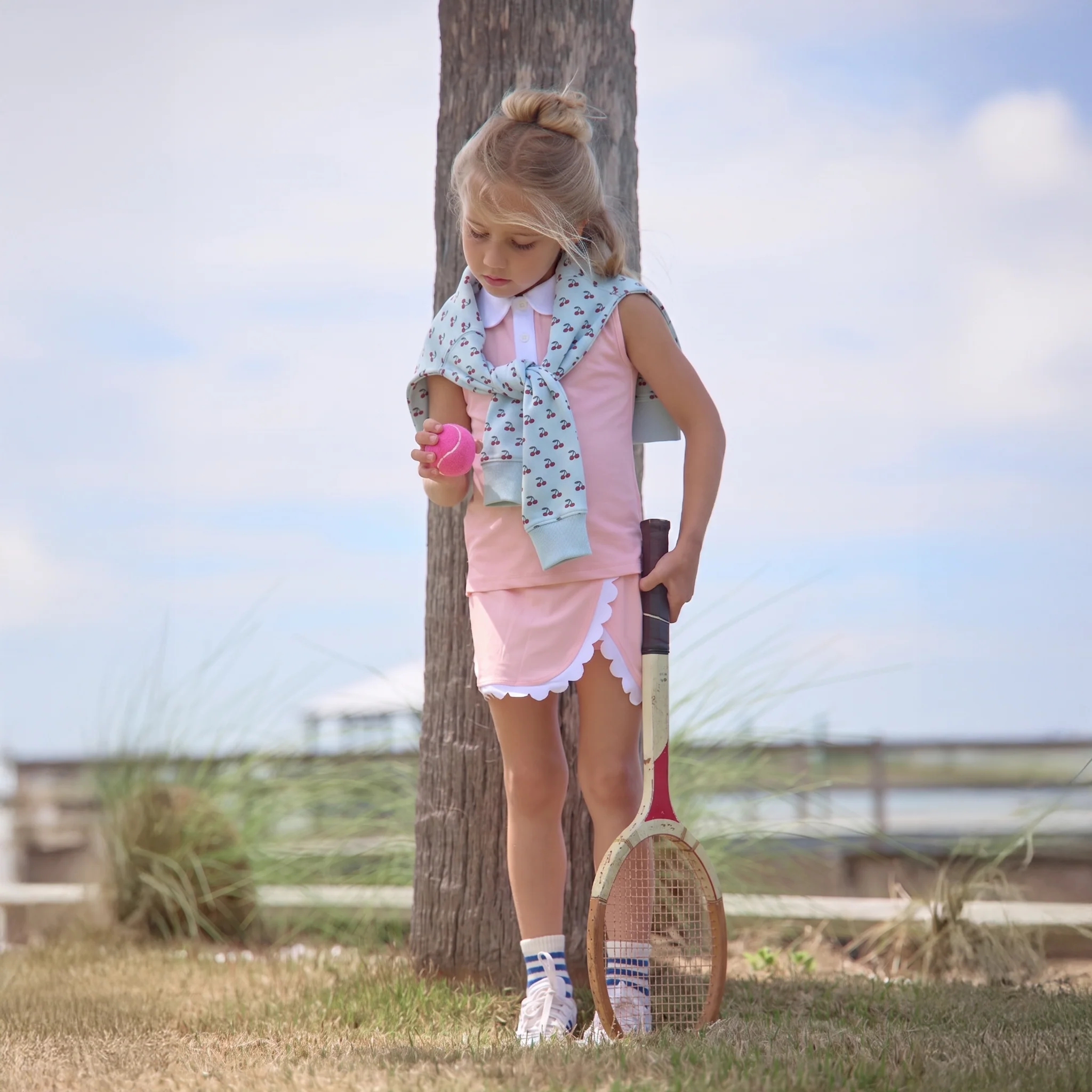 Girly Girl Tank - Pink and White - Image 4