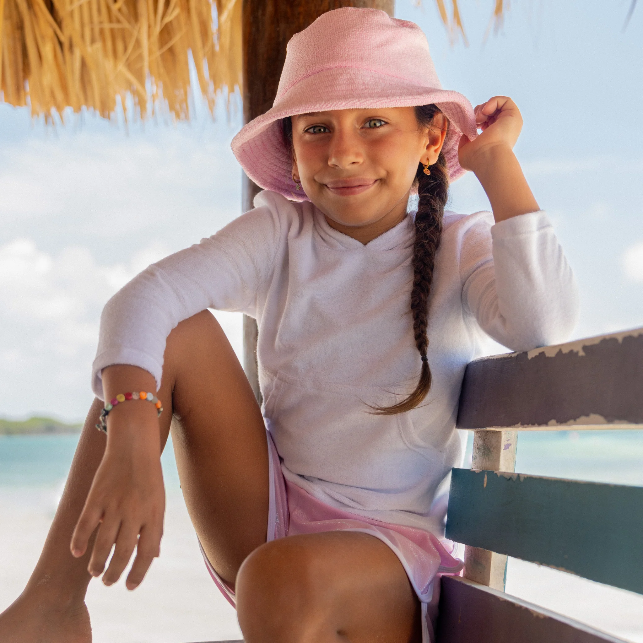 Terry Bucket Hat - Pink - Image 2