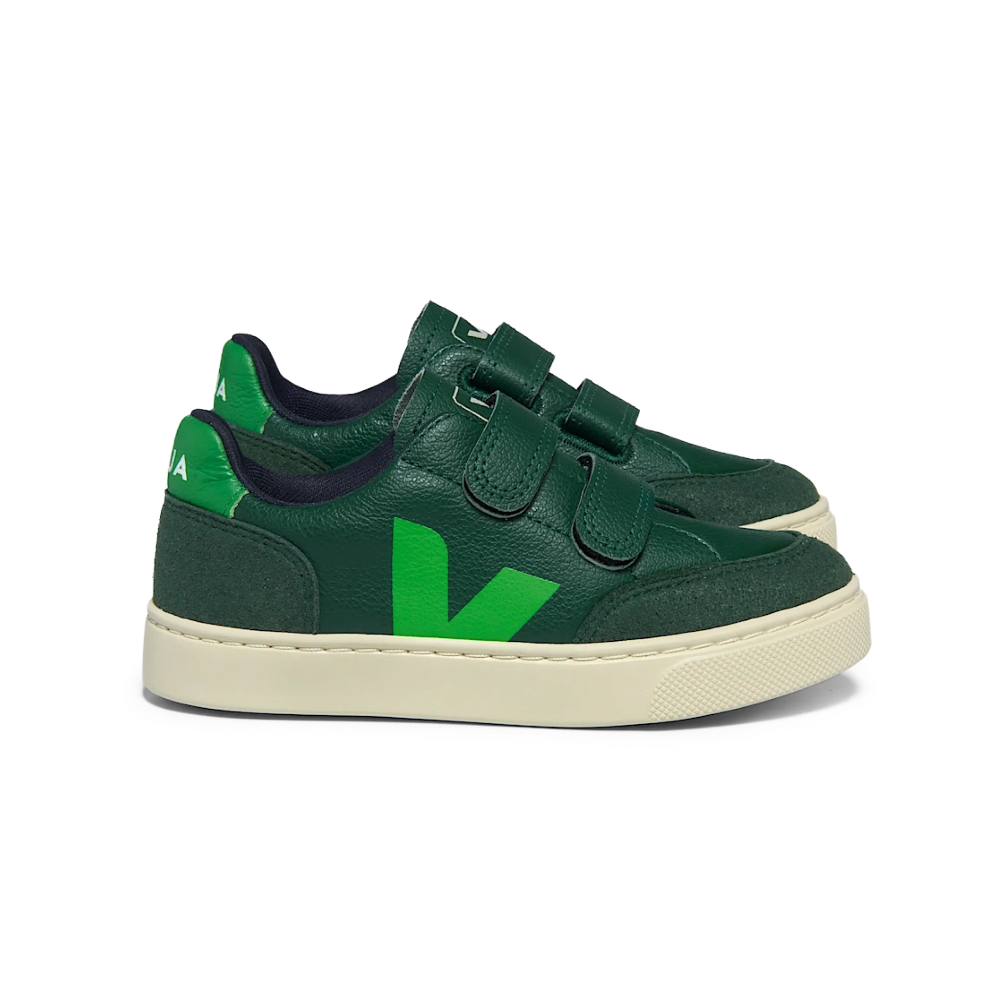 Veja V-12 Velcro Leather - Poker Absinthe
