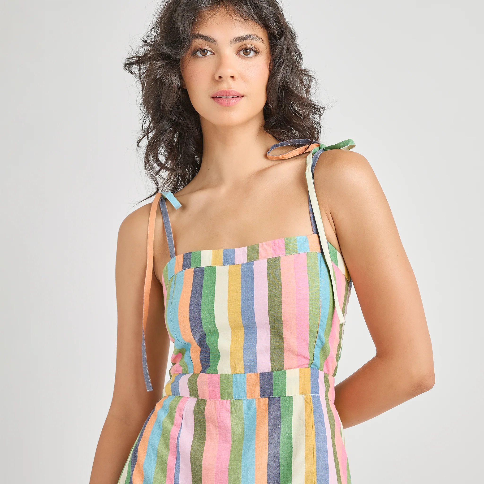 Womens Short Marilyn Dress - Parade Stripe - Image 3